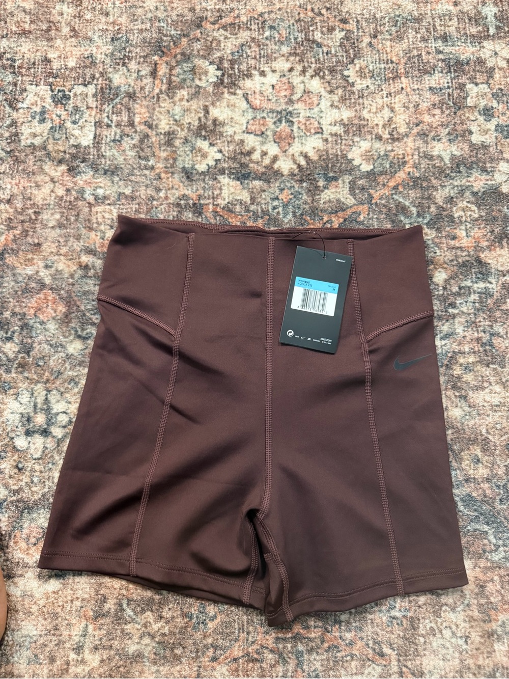 Nike Women’s biker  High-Waist Training Shorts - Deep Brown size medium